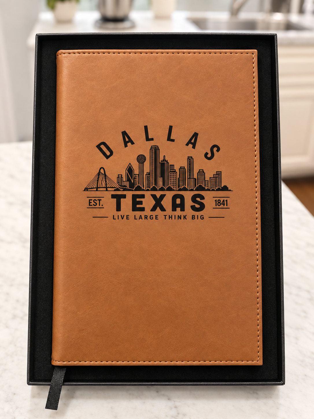 Dallas, Texas Journal Notebook - Vegan Leather