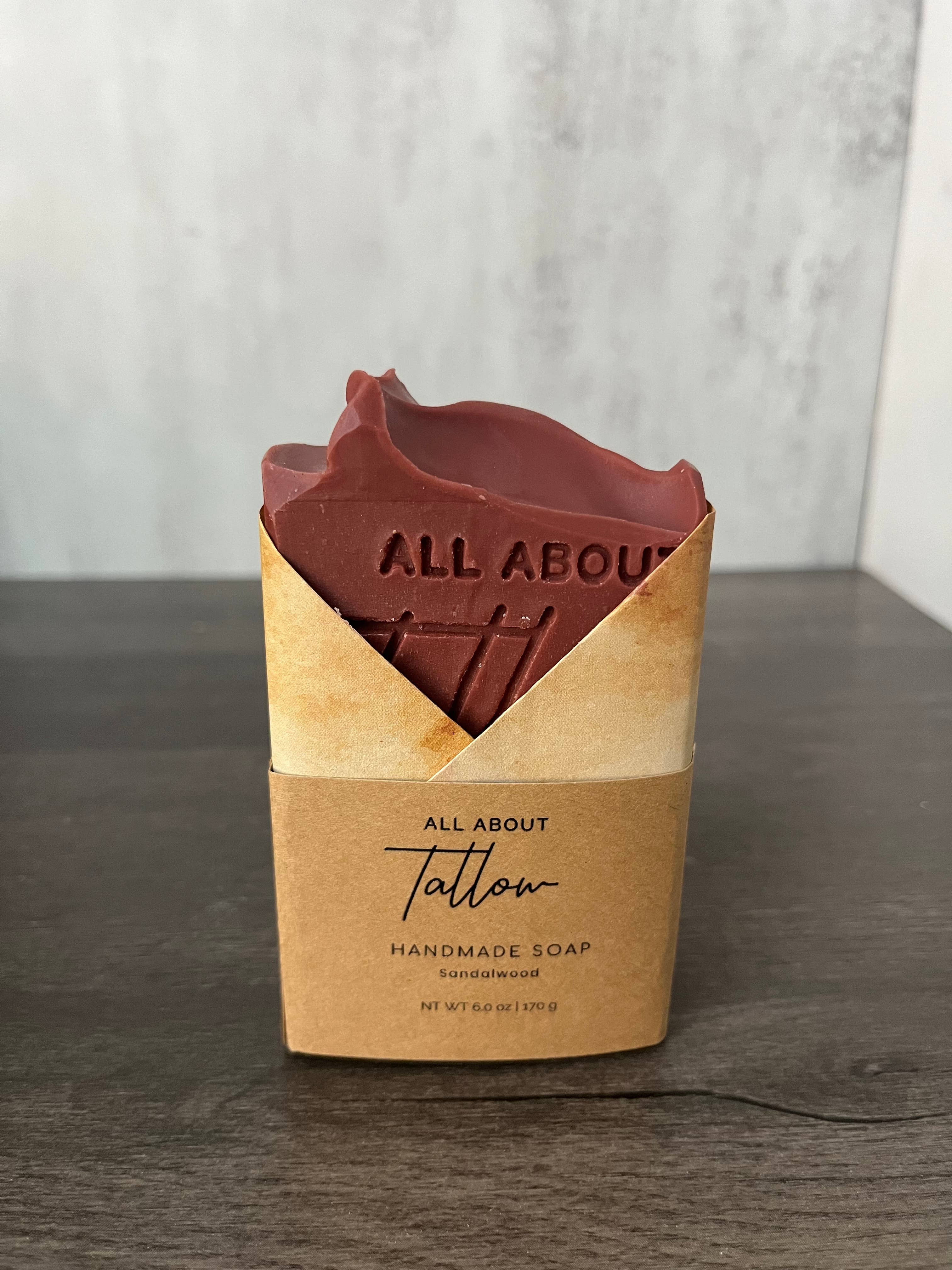Handcrafted Tallow Soap: Sandalwood