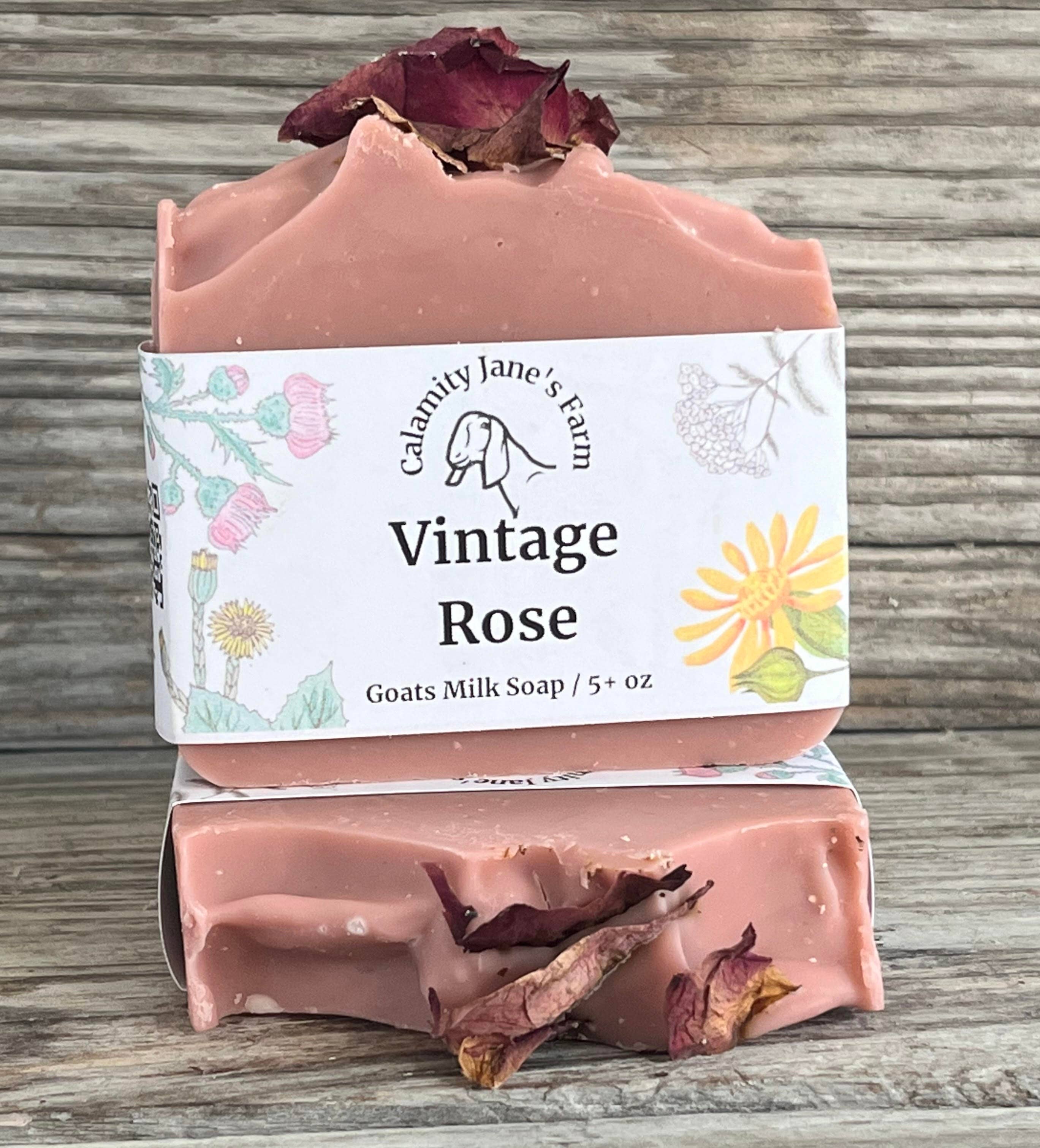 Calamity Jane’s Farm - Vintage Rose Goat Milk + Tallow Soap