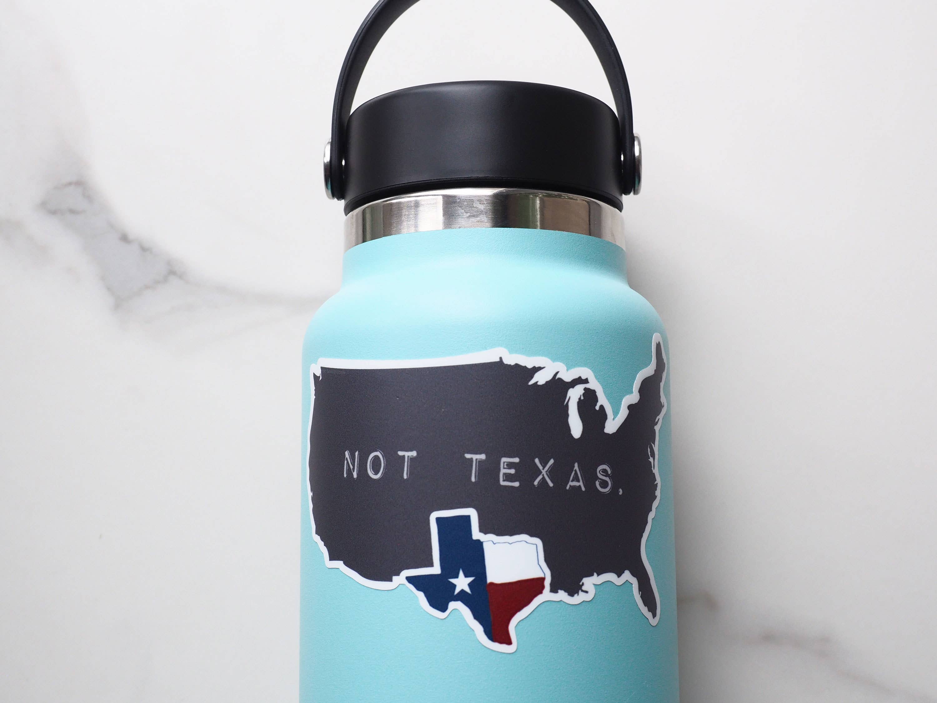 Sentinel Supply - Texas, Not Texas Sticker, Funny TX Decal: 2.75" Laptop Size