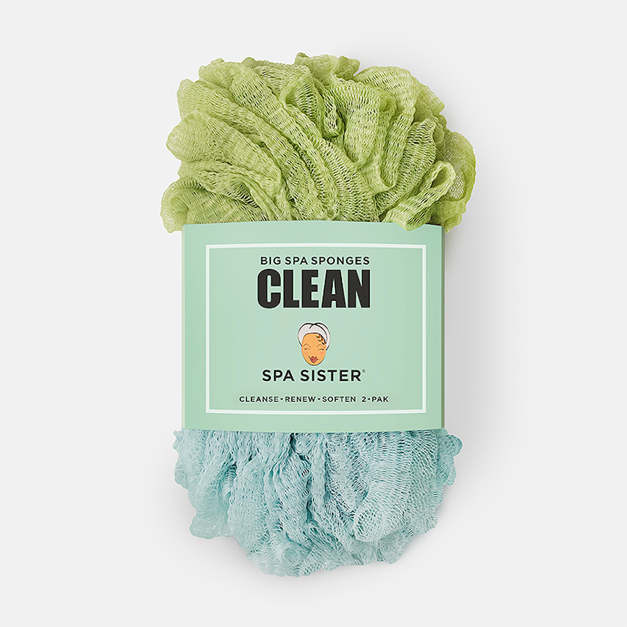 Bath Accessories Company - Clean Big Spa Sponges 100g: Green / Marine Mist / 11oz