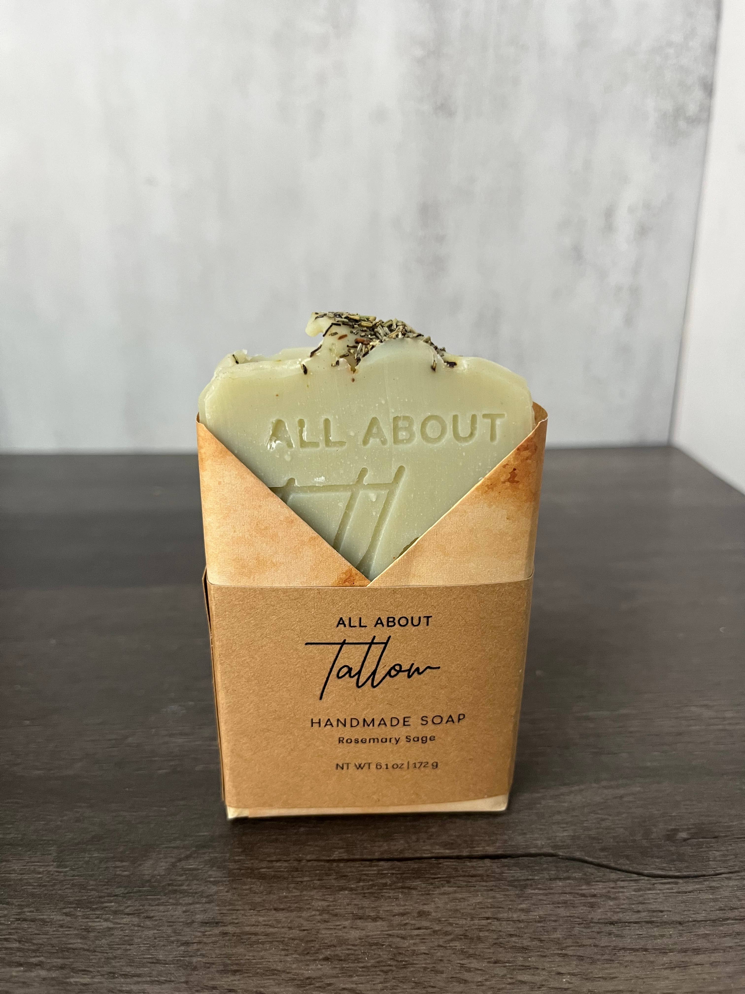 Handcrafted Tallow Soap: Lemongrass & Lime