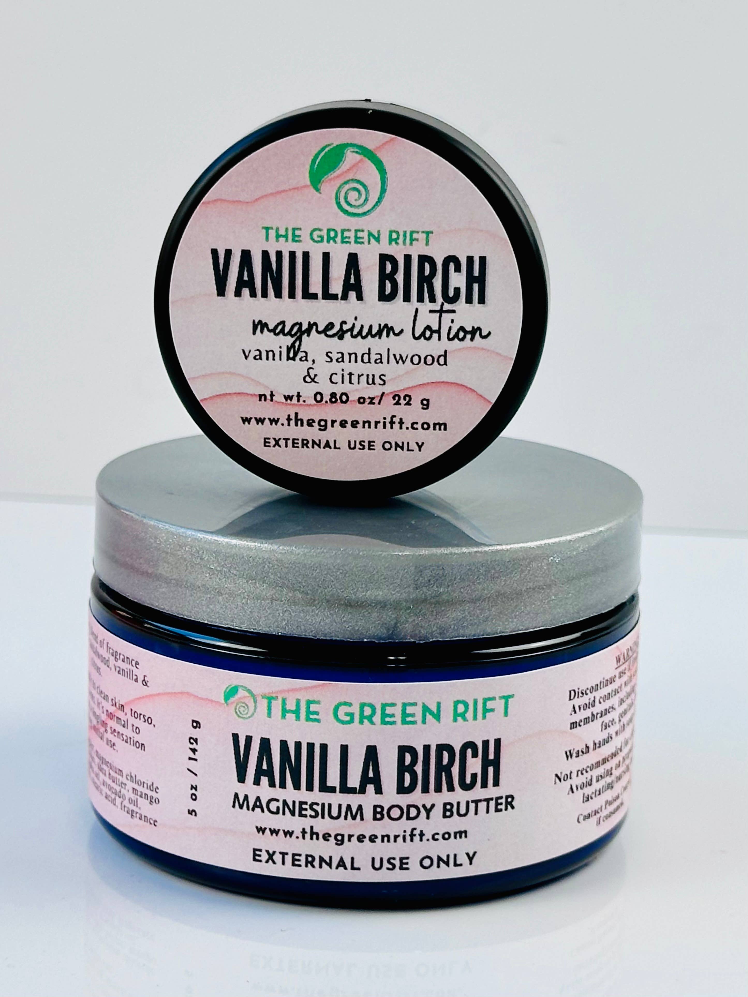 The Green Rift - Vanilla Birch Magnesium Body Crème: 4 oz