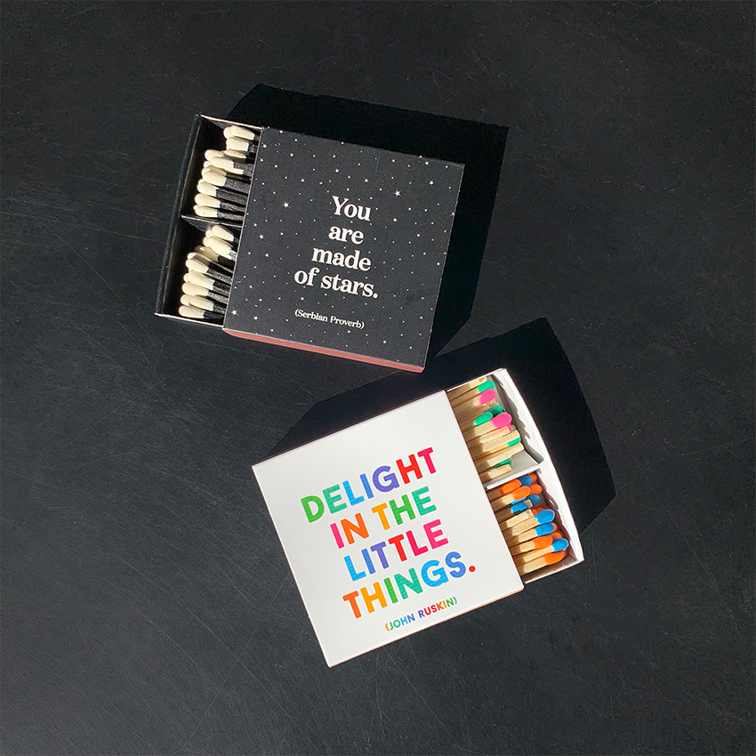 Quotable - Matchboxes - X317 - Delight Little Things (John Ruskin)