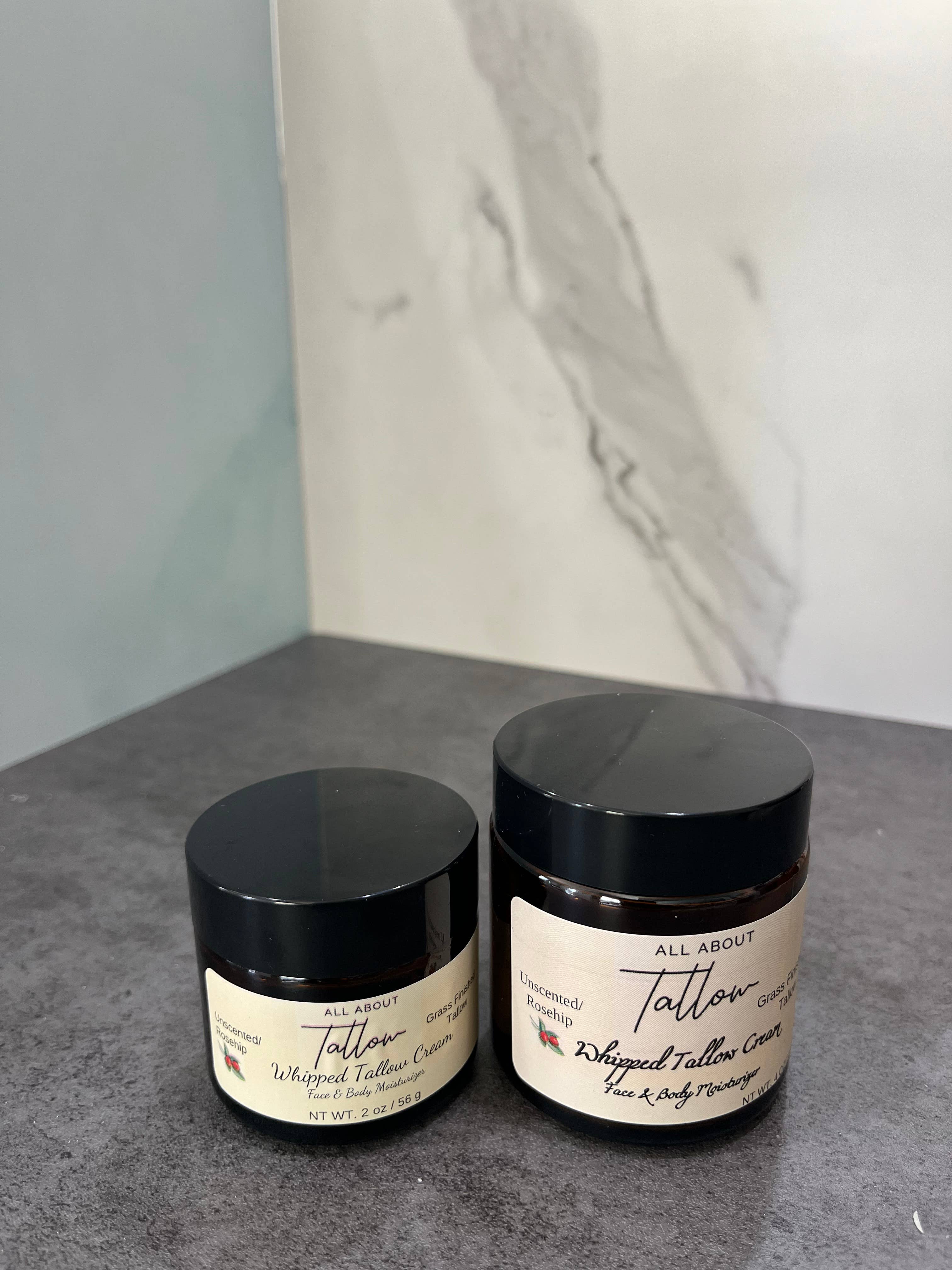 Whipped Tallow Cream - Face & Body Moisturizer: Vanilla / 2 oz