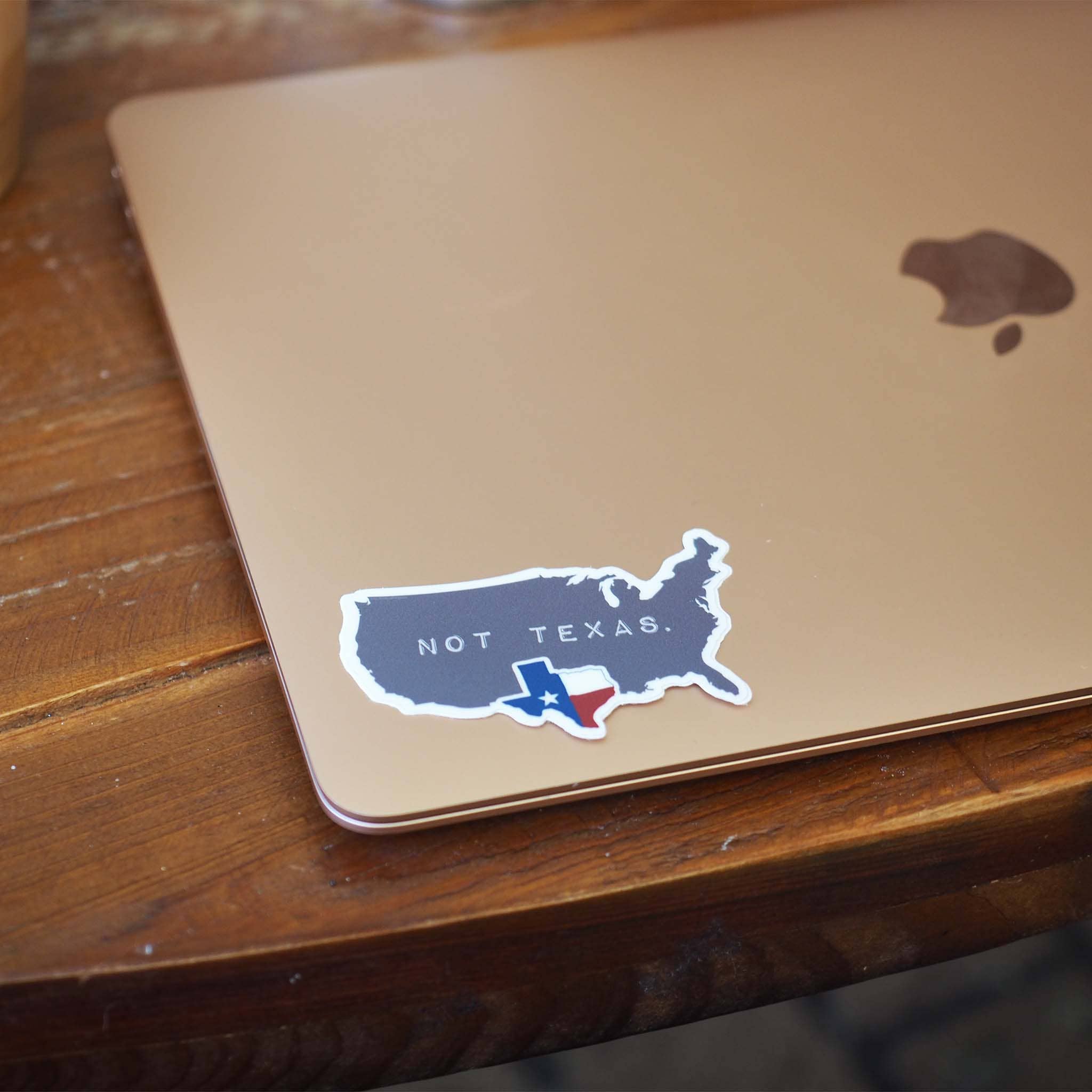 Sentinel Supply - Texas, Not Texas Sticker, Funny TX Decal: 2.75" Laptop Size