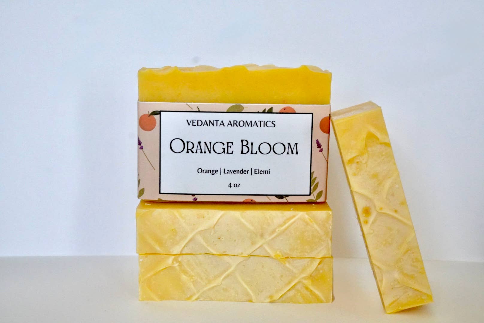 Orange Lavender Elemi Luxury handmade Soap Bar 4oz
