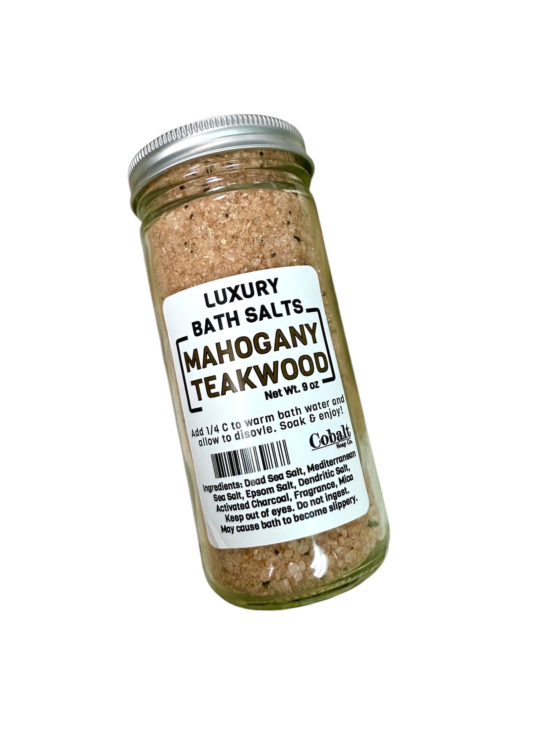 Cobalt Soap Co. Luxury Bath Salts - Mahogany Teakwood