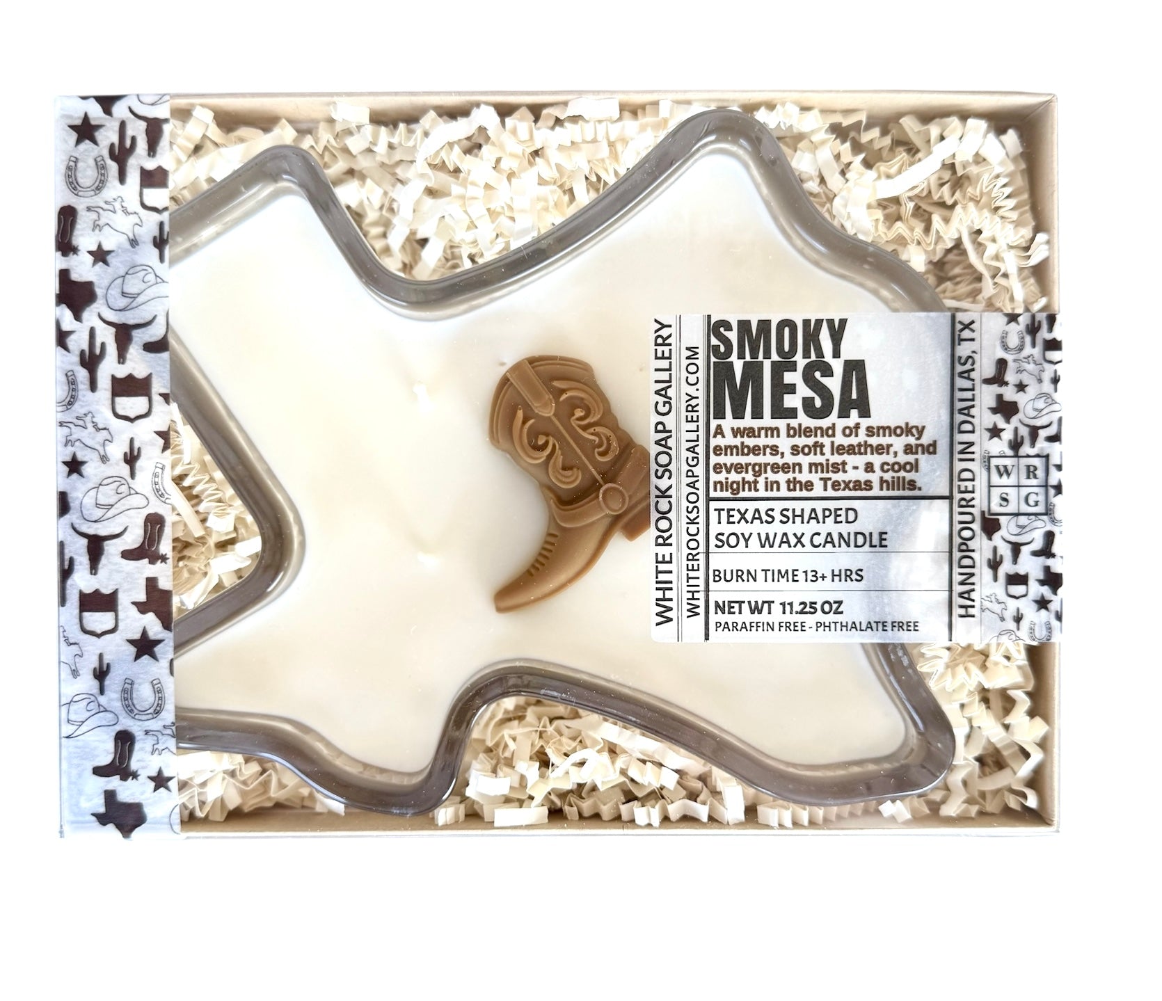 Soy Wax Candle - Texas Shaped Jar Collection