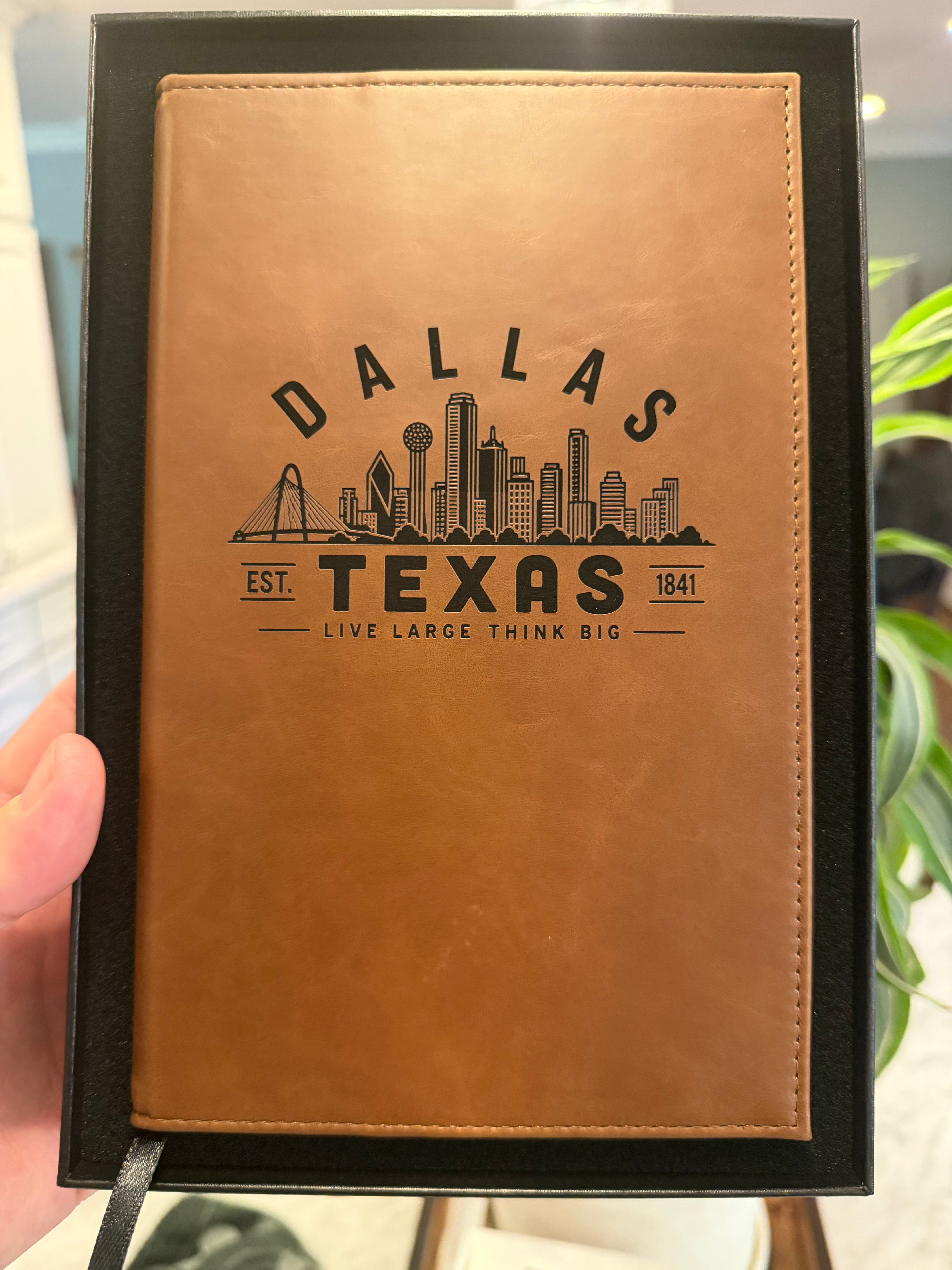Dallas, Texas Journal Notebook - Vegan Leather