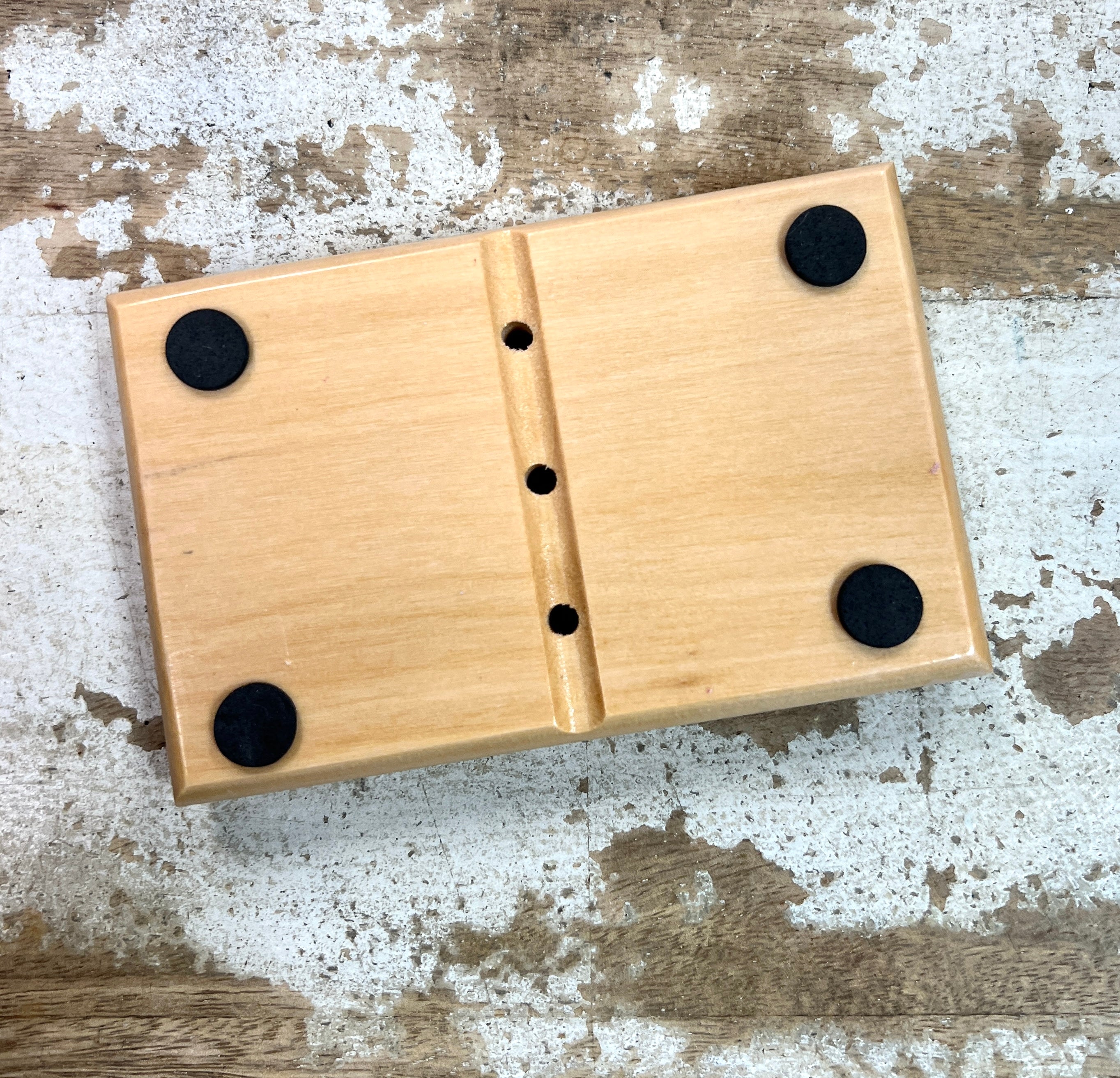 Natural Wood Bamboo Soap Dish Large Rectangle