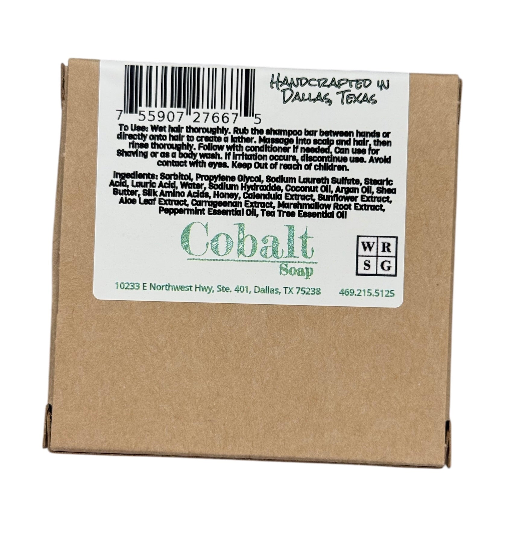 Cobalt Soap Co. Shampoo & Shave Bar