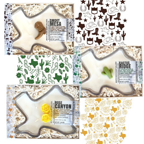 Soy Wax Candle - Texas Shaped Jar Collection