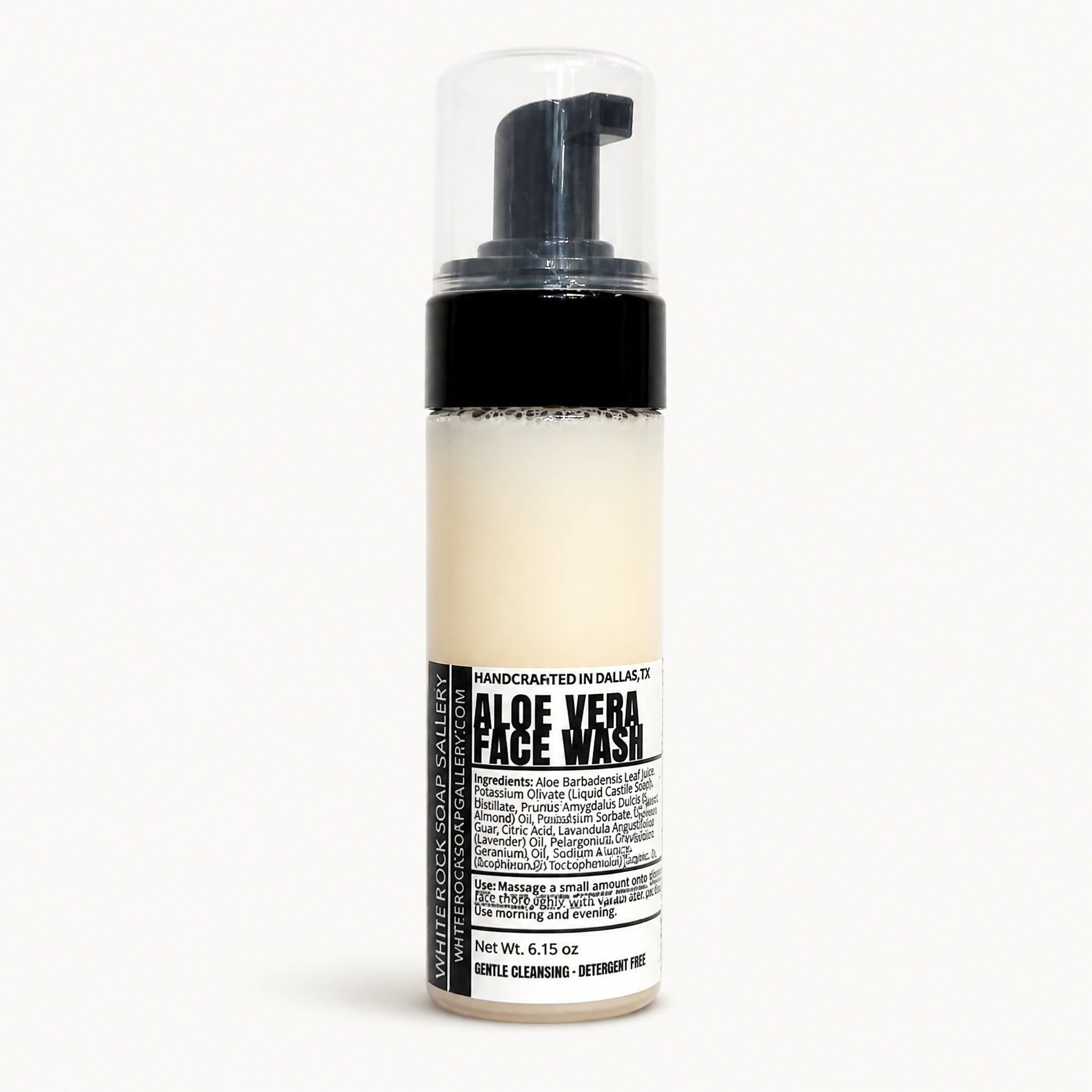 Aloe Vera Face Wash ✨ Now with Witch Hazel — and in a foaming pump! ✨ by White Rock Soap Gallery available from White Rock Soap Gallery in Dallas