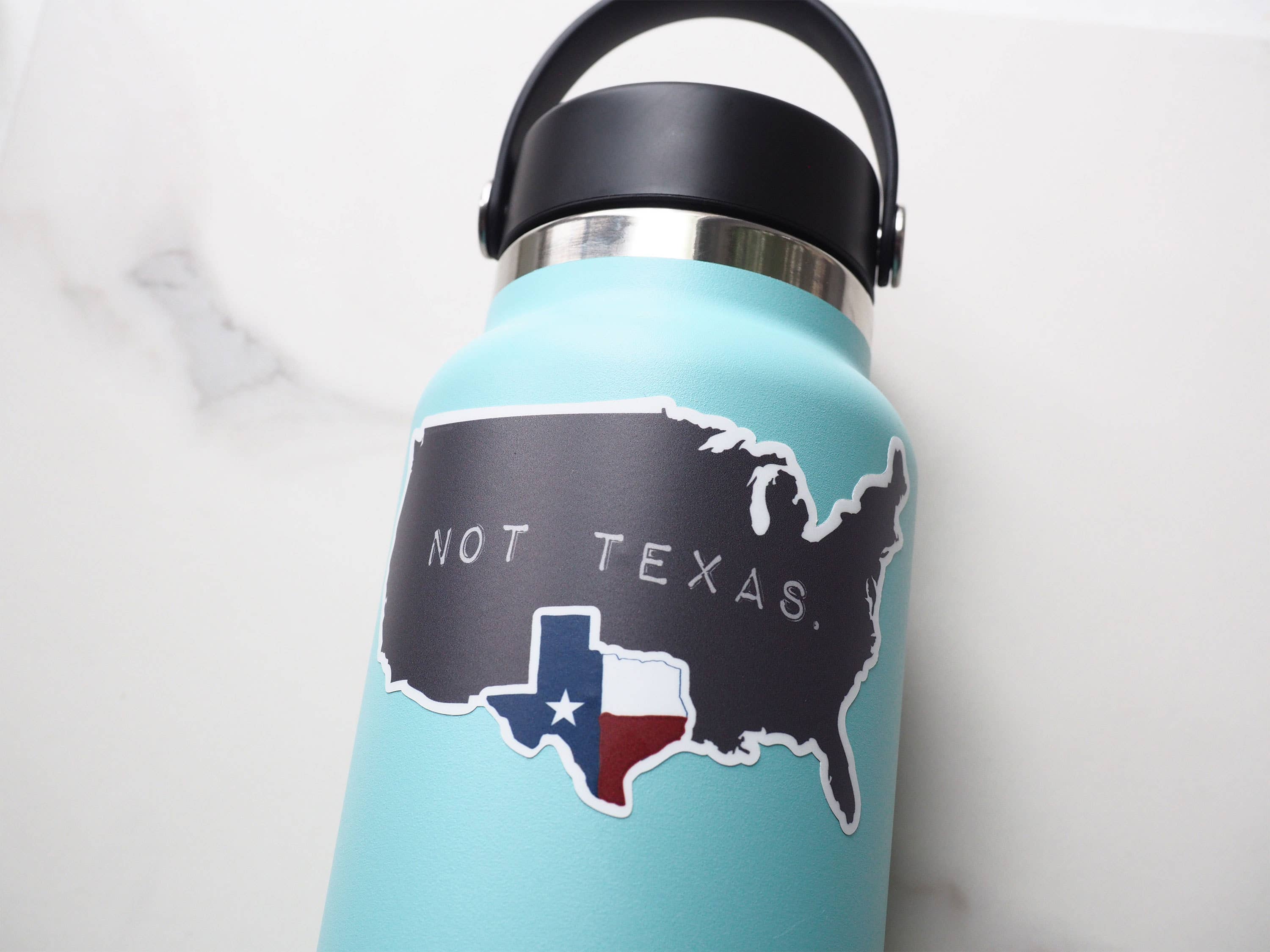 Sentinel Supply - Texas, Not Texas Sticker, Funny TX Decal: 2.75" Laptop Size