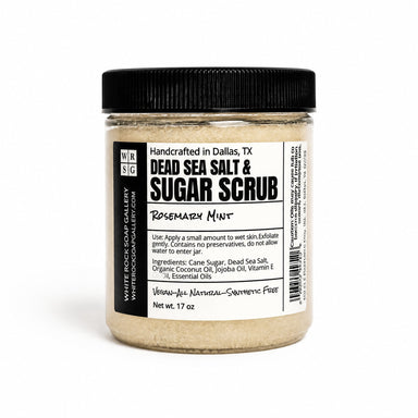 Dead Sea Salt & Sugar Scrub - Rosemary Mint by White Rock Soap Gallery available from White Rock Soap Gallery in Dallas