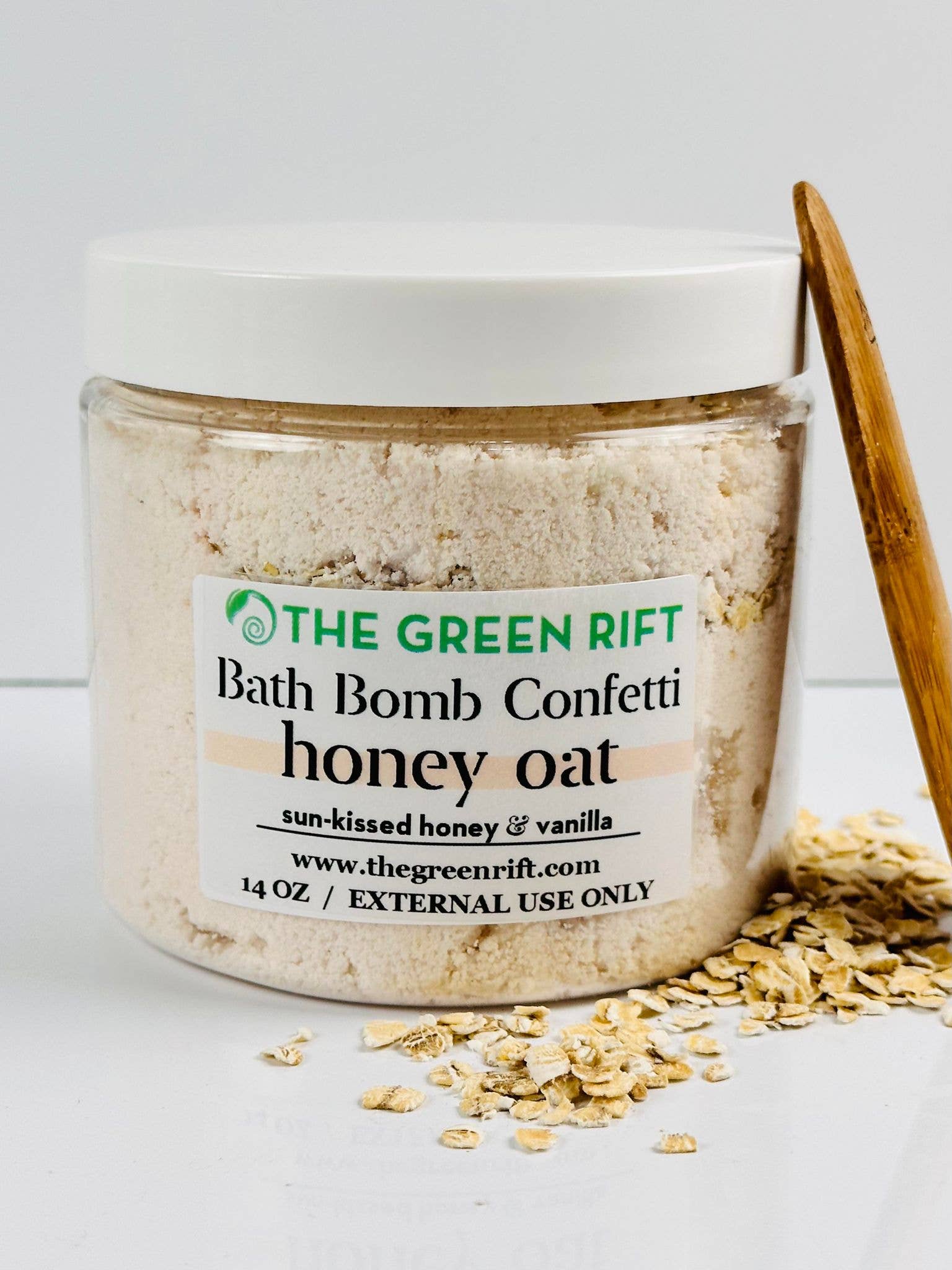 The Green Rift - Honey Oat Bath Bomb Confetti