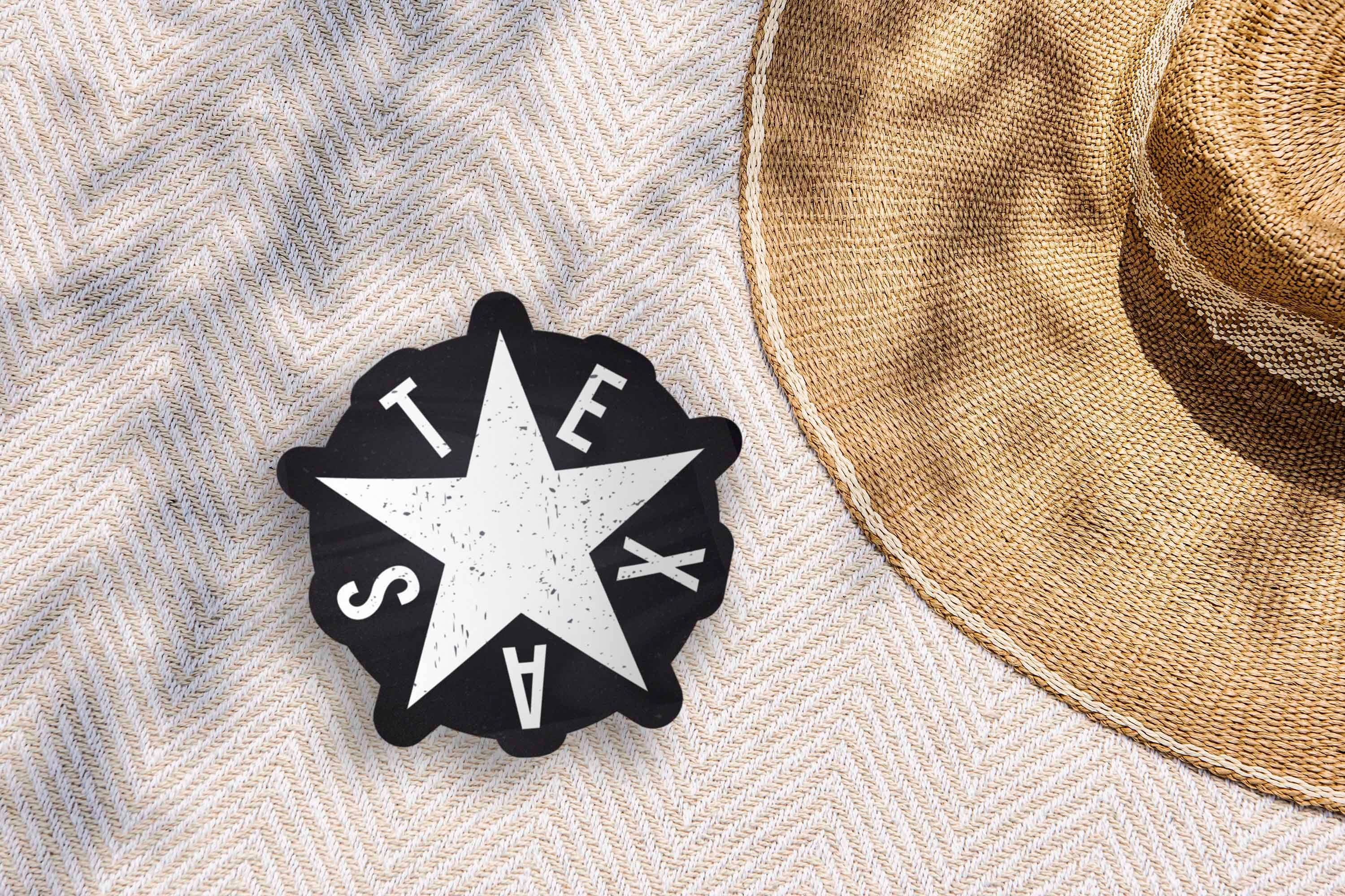 Sentinel Supply - Texas Lone Star Bumper Sticker in Black