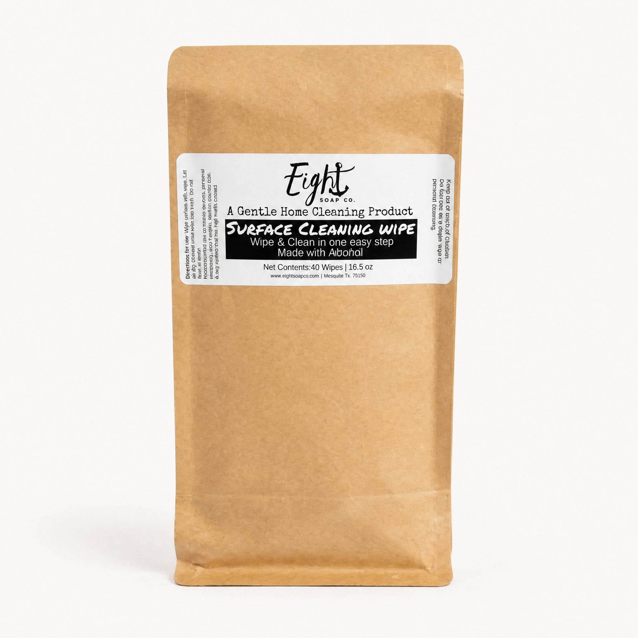 Eight Soap Co. Cleaning Wipes by Eight Soap Co available from White Rock Soap Gallery in Dallas