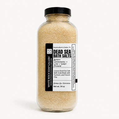 Luxury Bath Salt French Square Jar Large by White Rock Soap Gallery available from White Rock Soap Gallery in Dallas