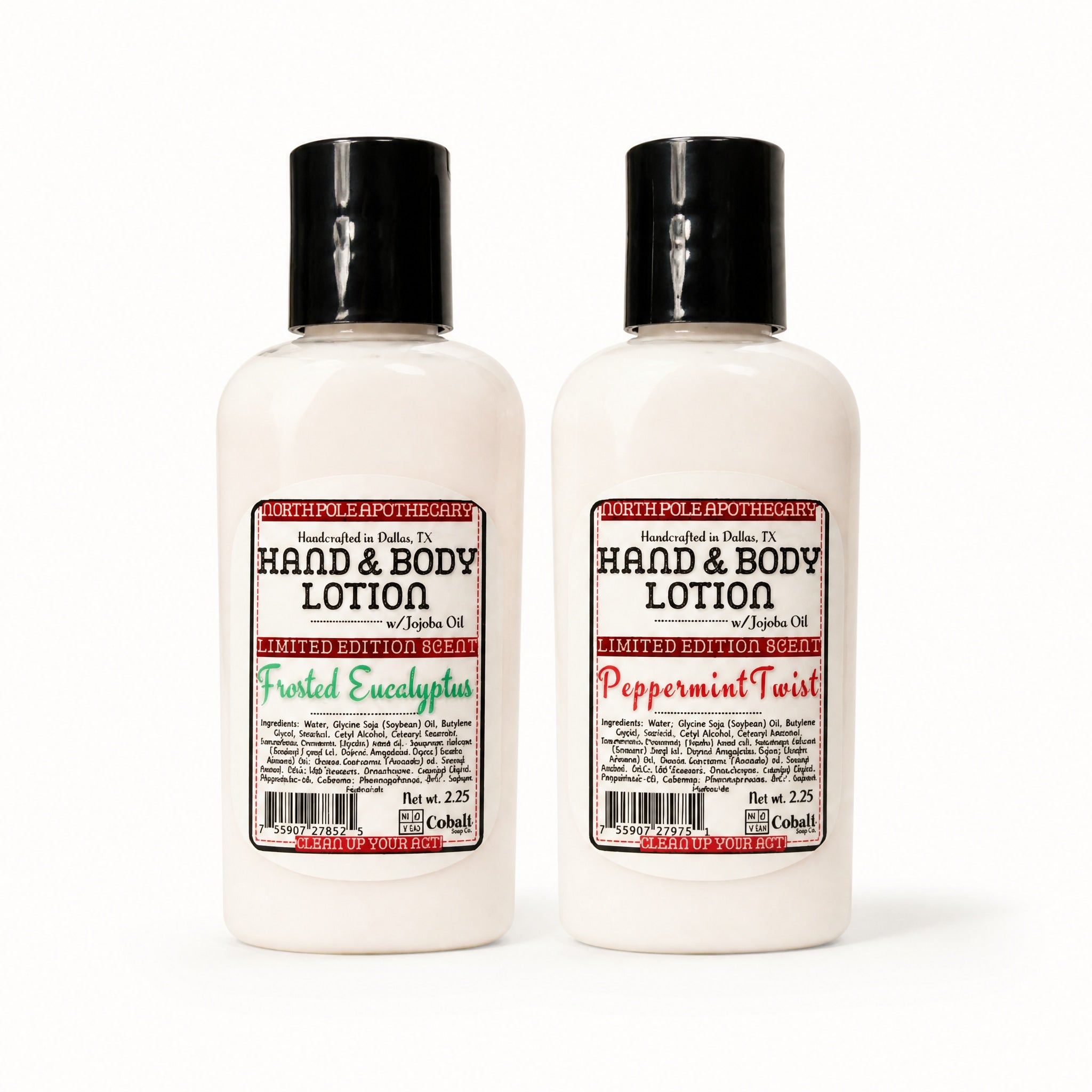 Mini Cobalt Soap Co. Holiday Hand & Body Lotion by Cobalt Soap available from White Rock Soap Gallery in Dallas