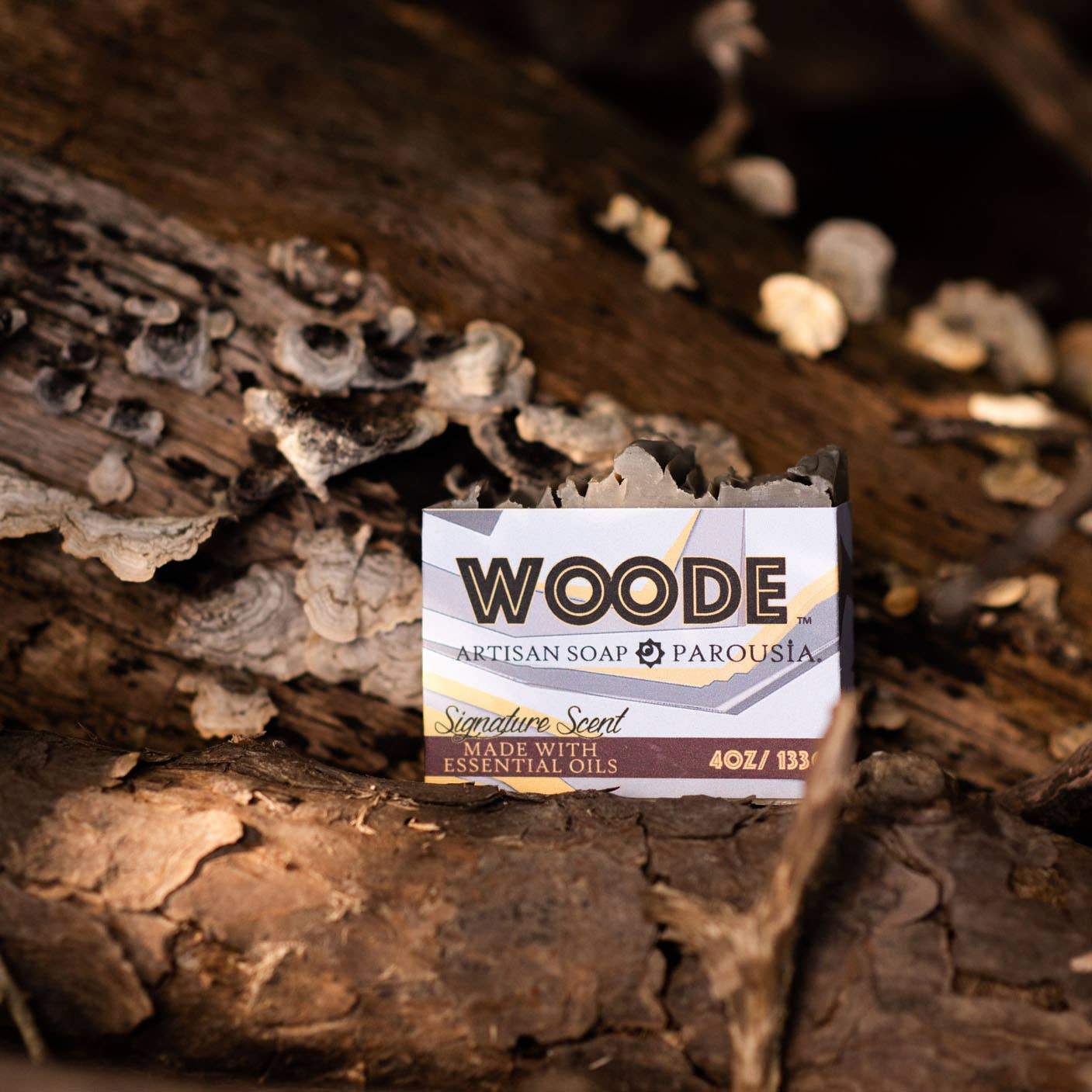 Old Factory Soap + Parousia Perfumes - Woode Essential Oil Soap for Men 4oz Bar