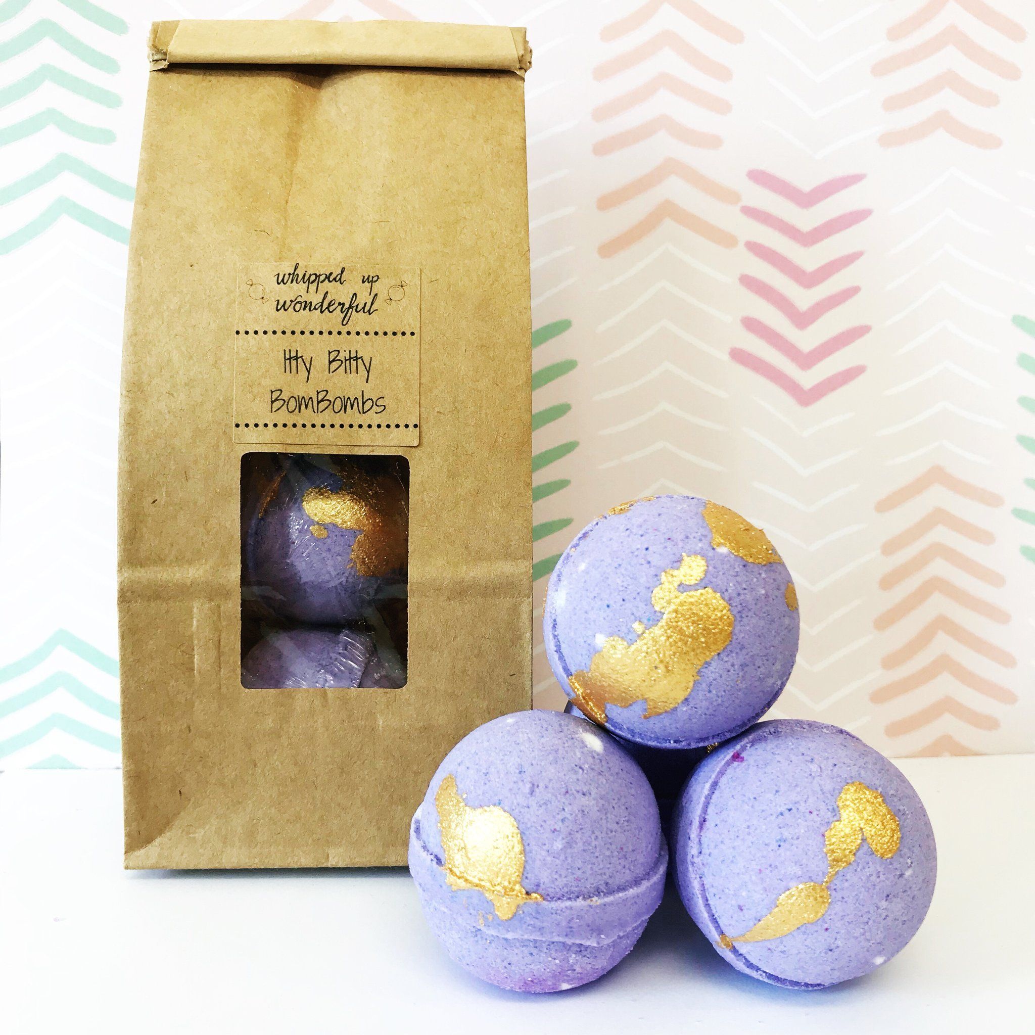 Whipped Up Wonderful - Lavender Honey Itty Bitty BomBombs - Mini Bath Bomb