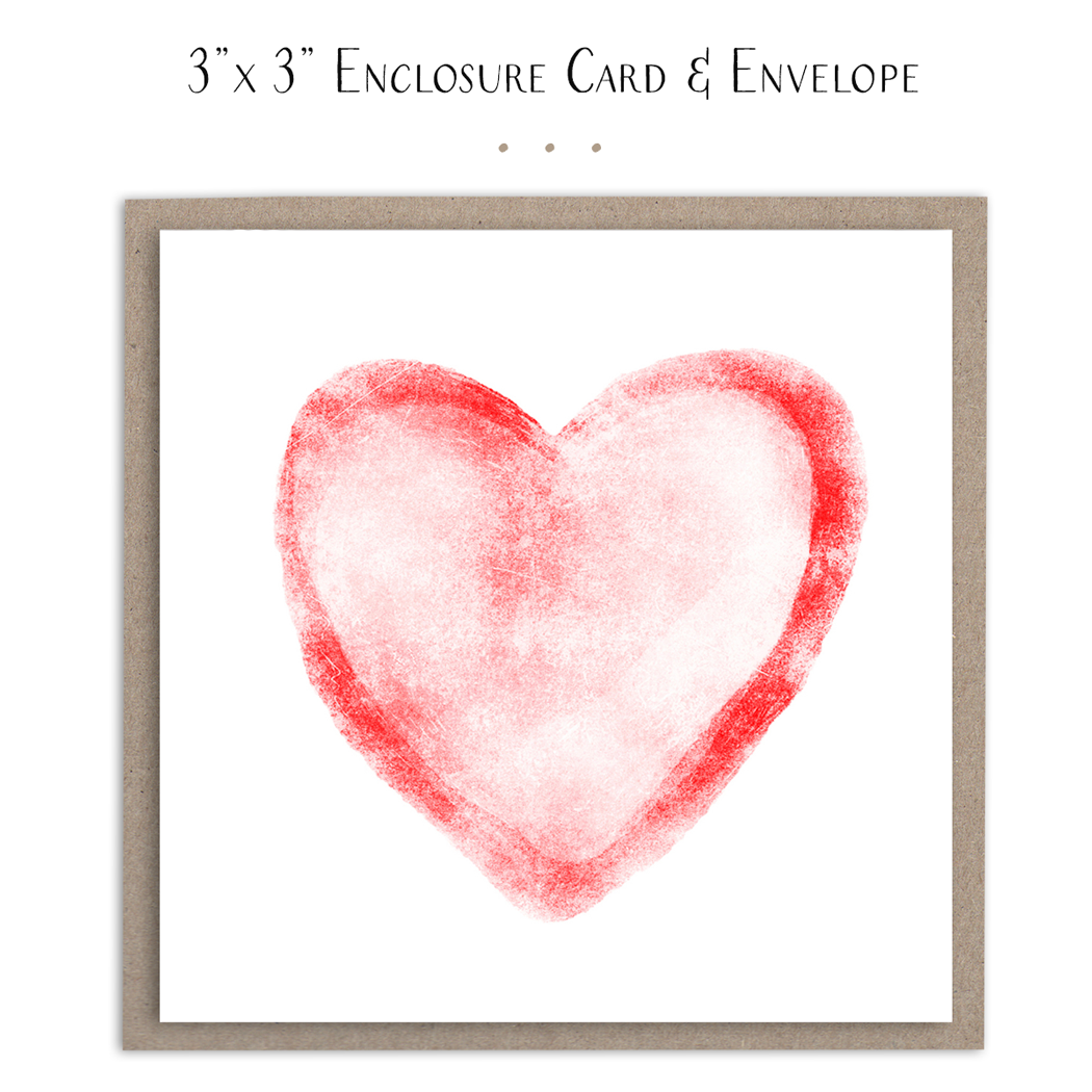 Susan Case Designs - Rustic Red Heart Mini Card