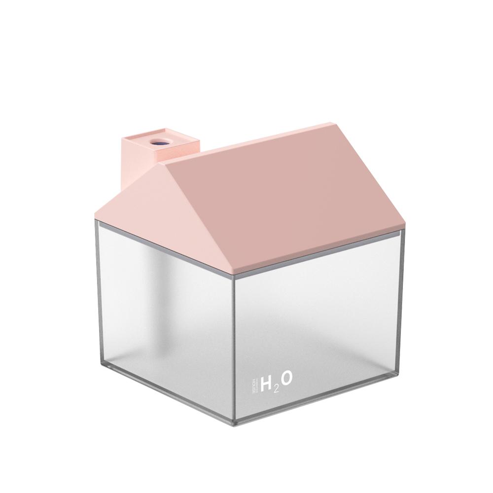 Humidificador ultrasónico del aire del humidificador portátil de la forma de la casa con el mini ventilador y la luz