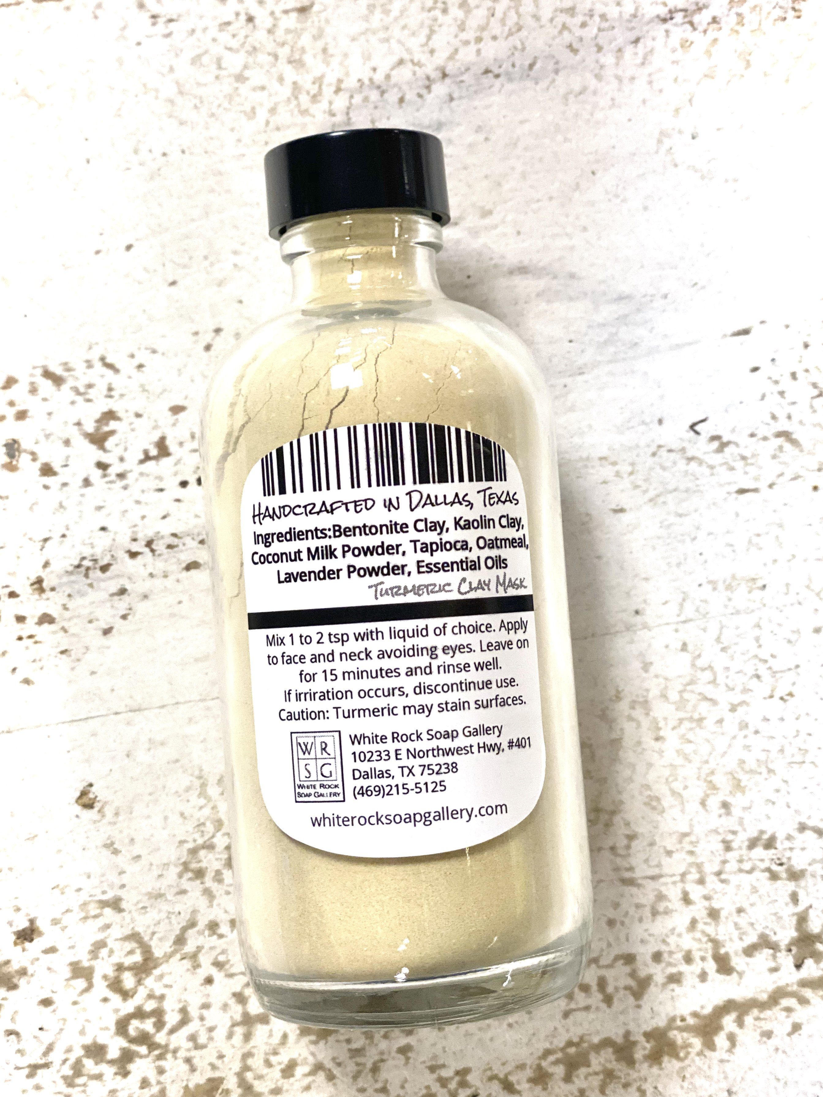 Mascarilla facial de arcilla de cúrcuma