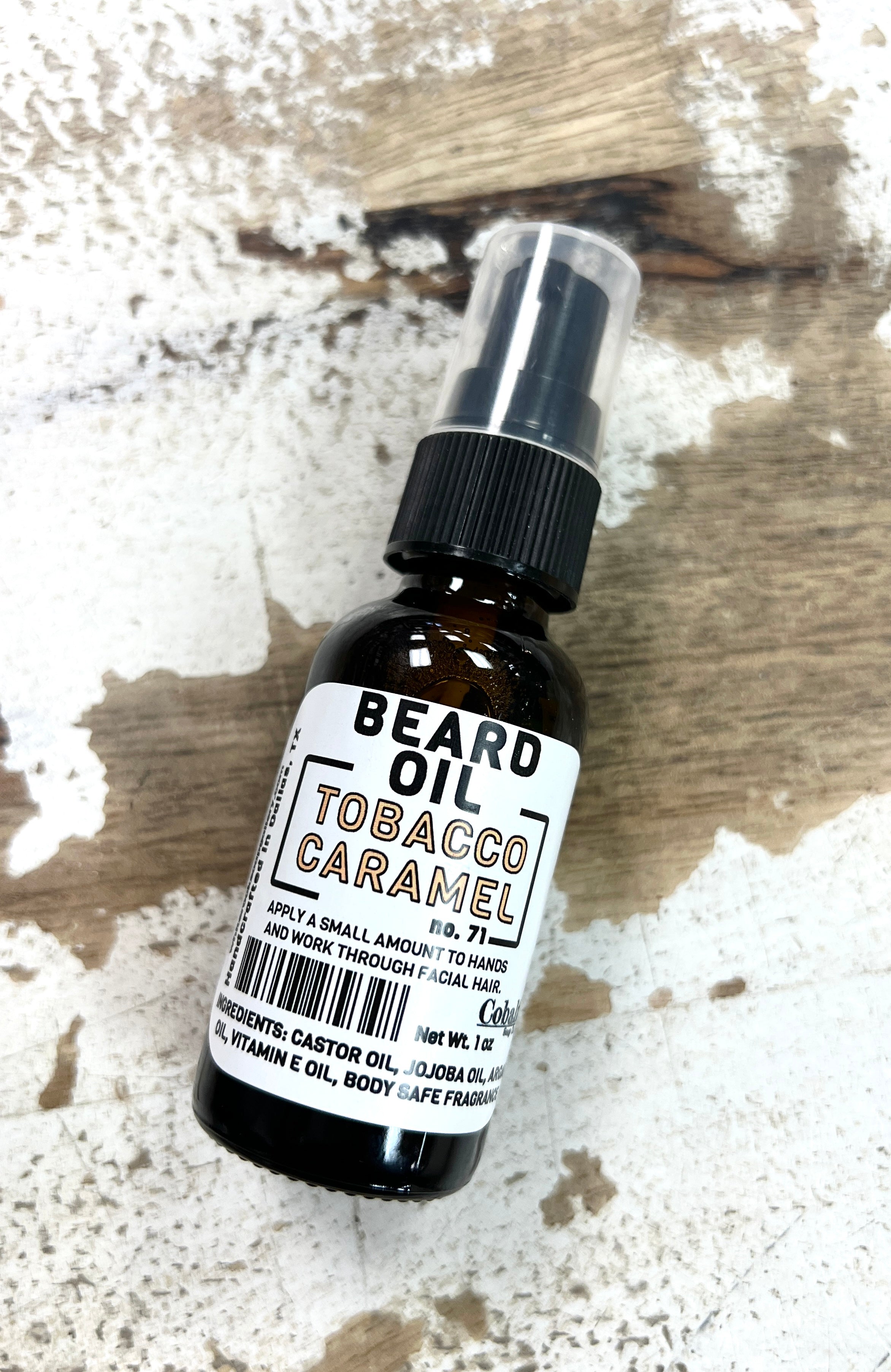 Cobalt Soap Co. Aceite de barba de caramelo de tabaco