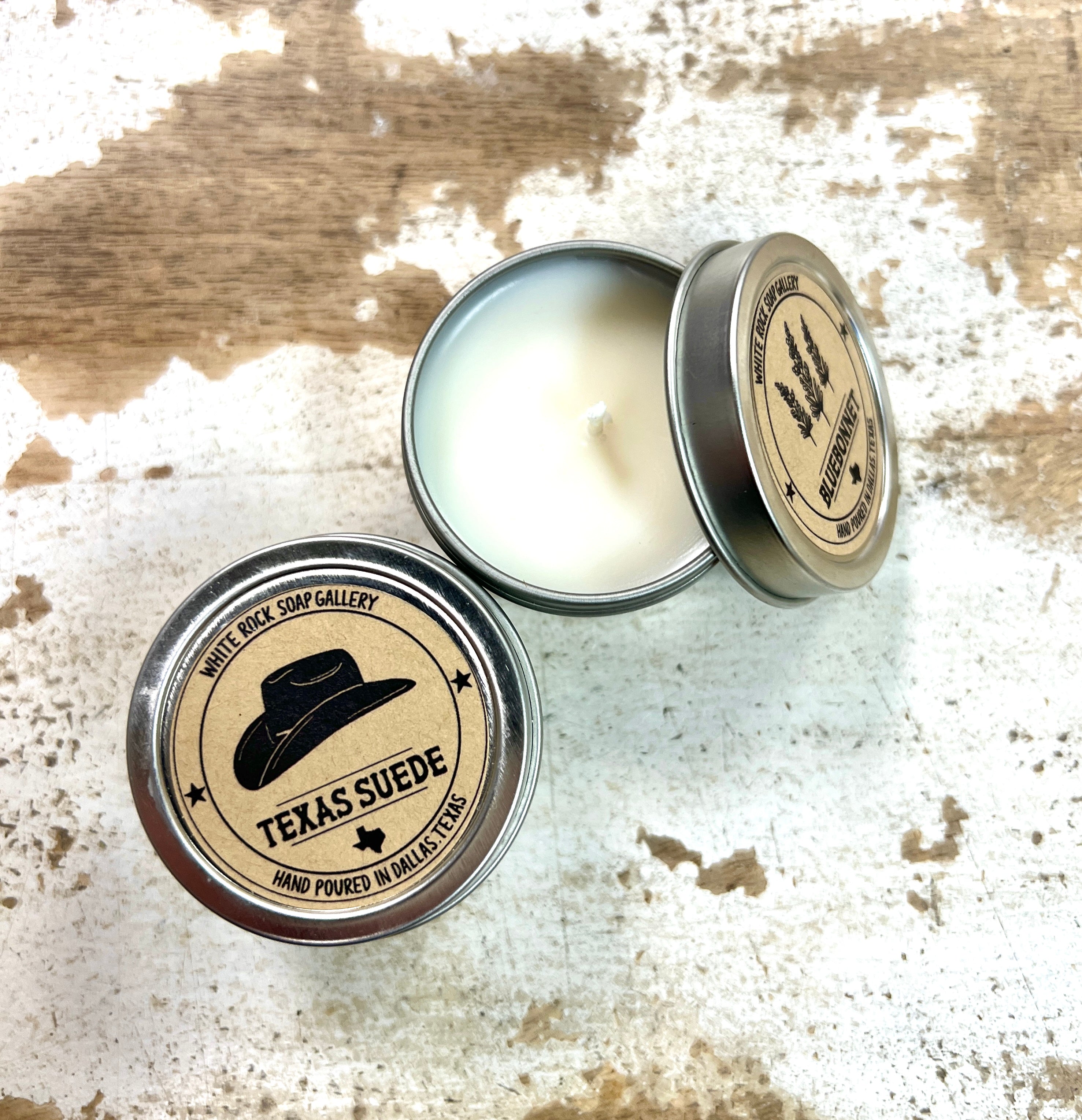 Texas Soy Wax Candle Tin Mini Travel Size