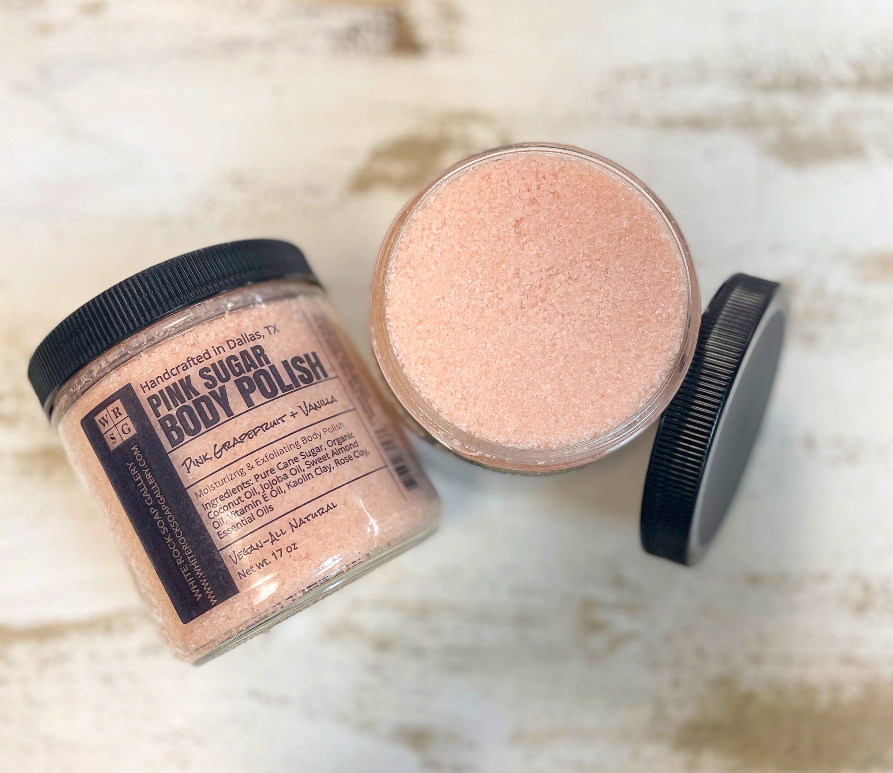 Esmalte corporal de azúcar rosa