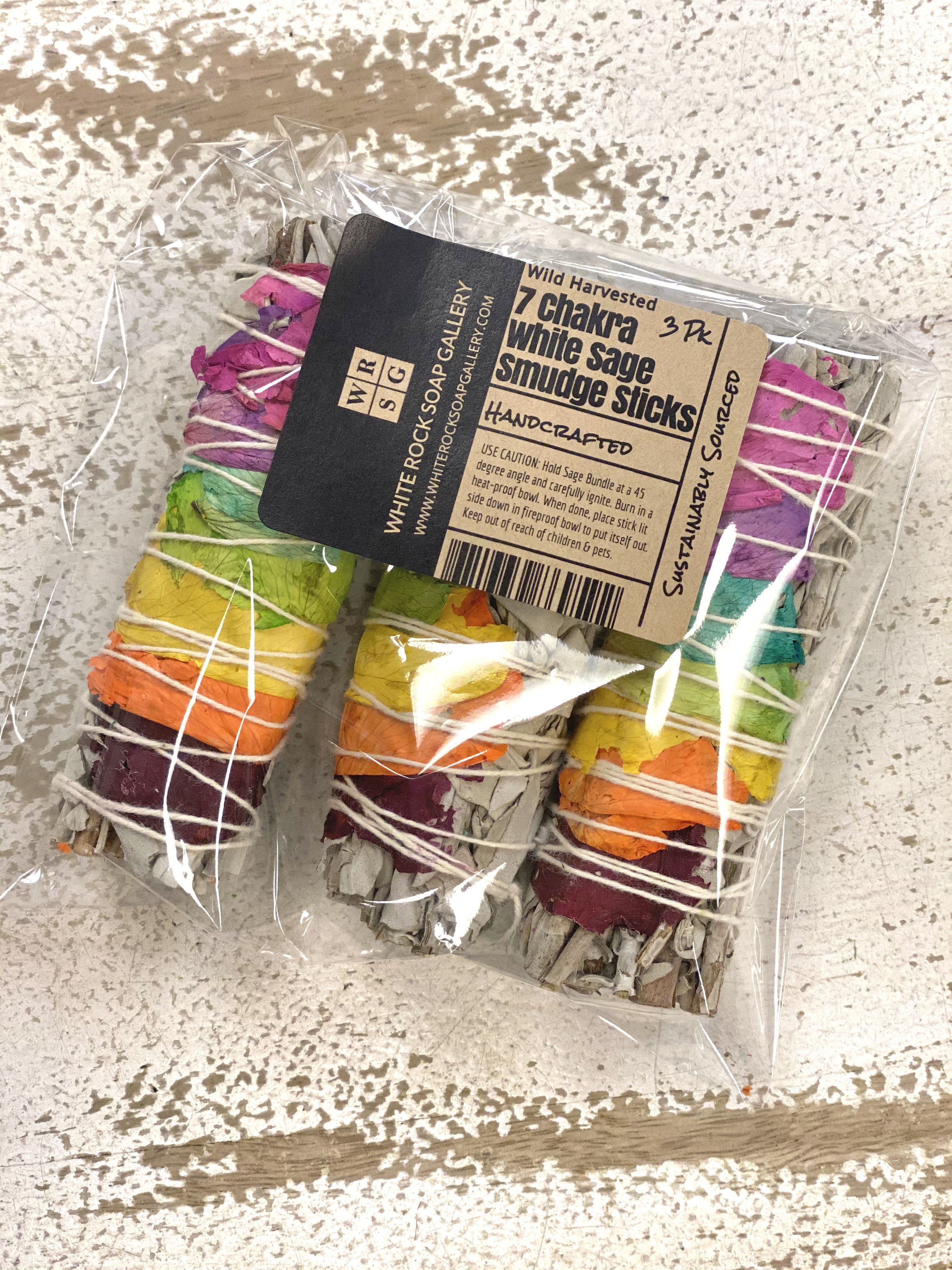 White Sage Smudge 7 Chakra - 3 Pk