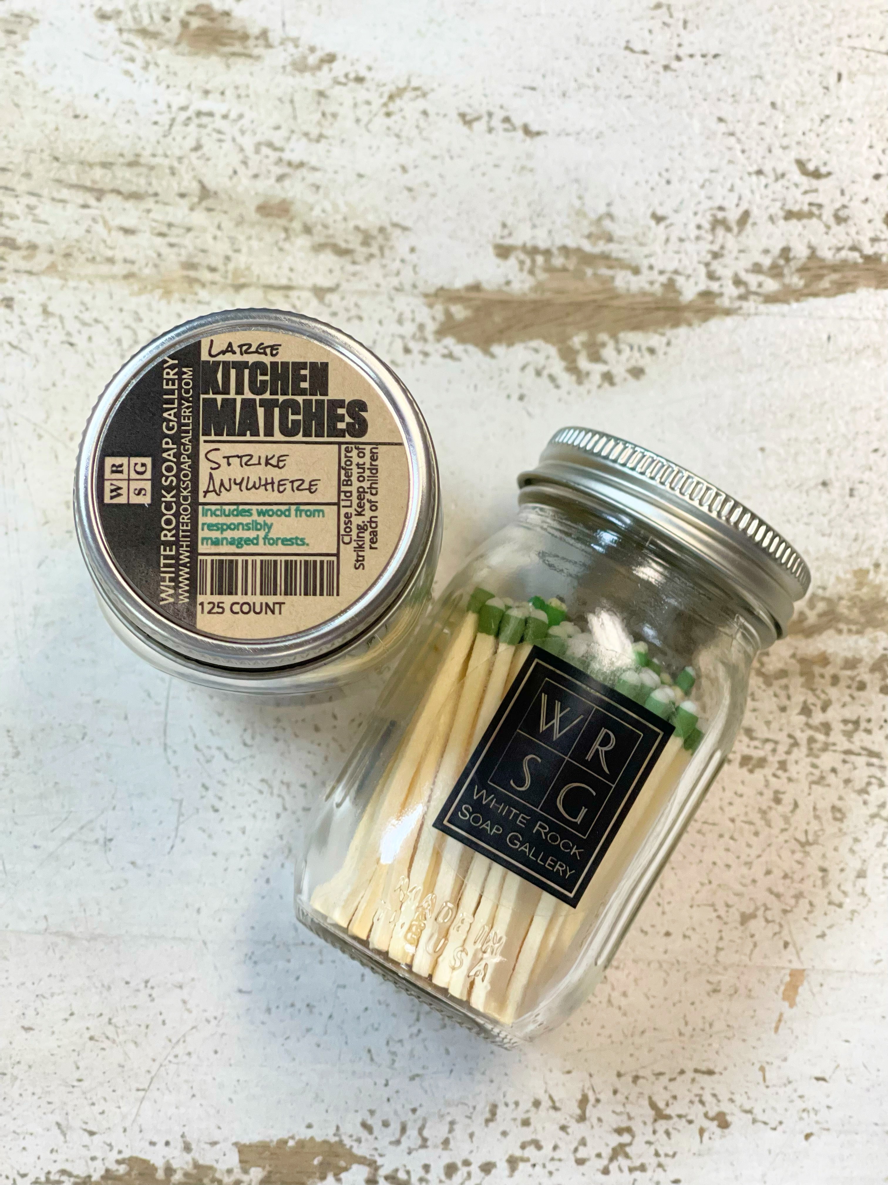 Mason Jar Large Kitchen Matches