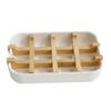 Plant Fiber Soap Dish with Removable Bamboo Tray