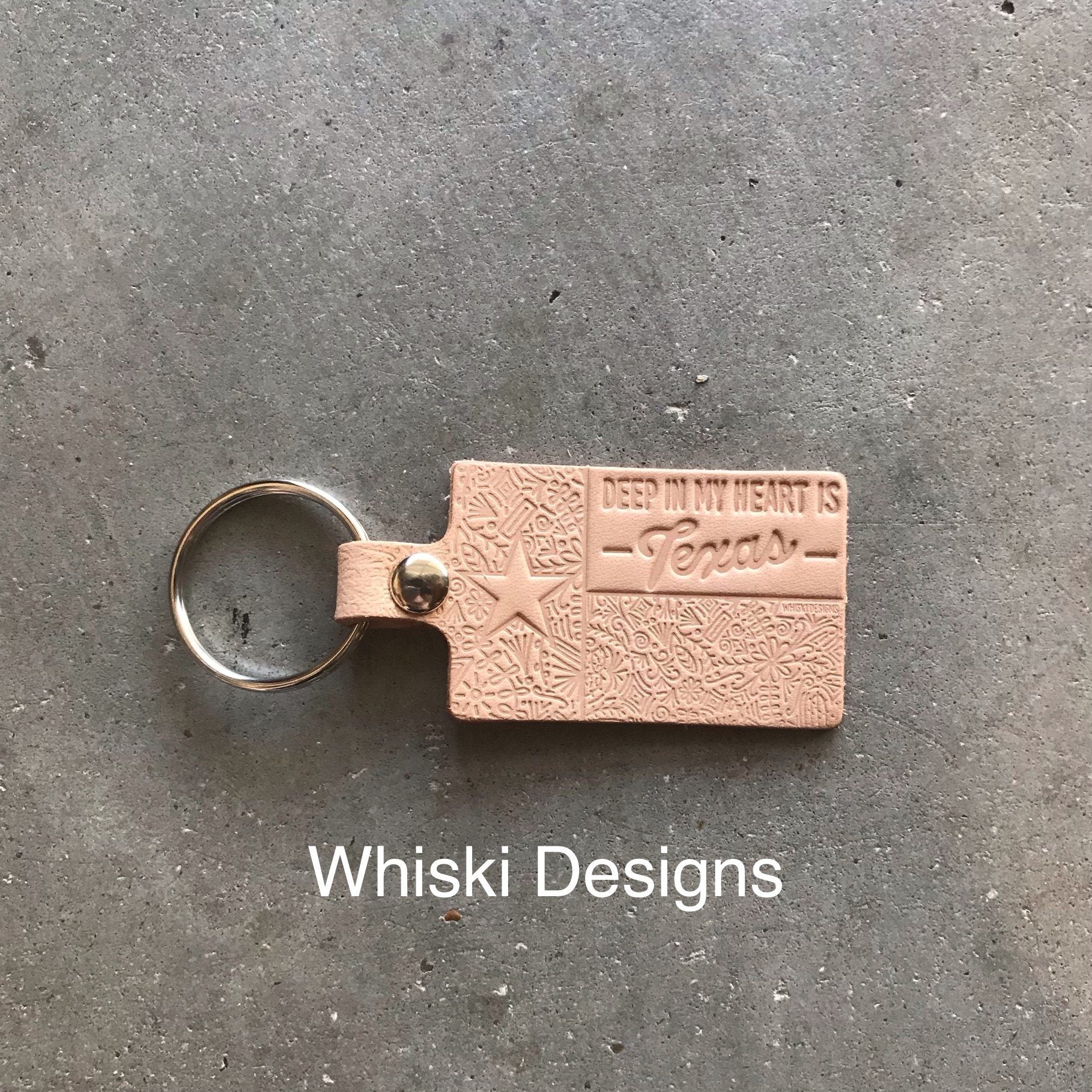 Whiski diseños llaveros de cuero